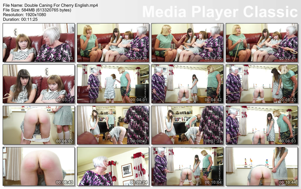 thumbs20191111221116 - English Spankers - MP4/Full HD - Cherry, Katie Didit, Lulu Lamb, Sarah Stern - Double Caning For Cherry English