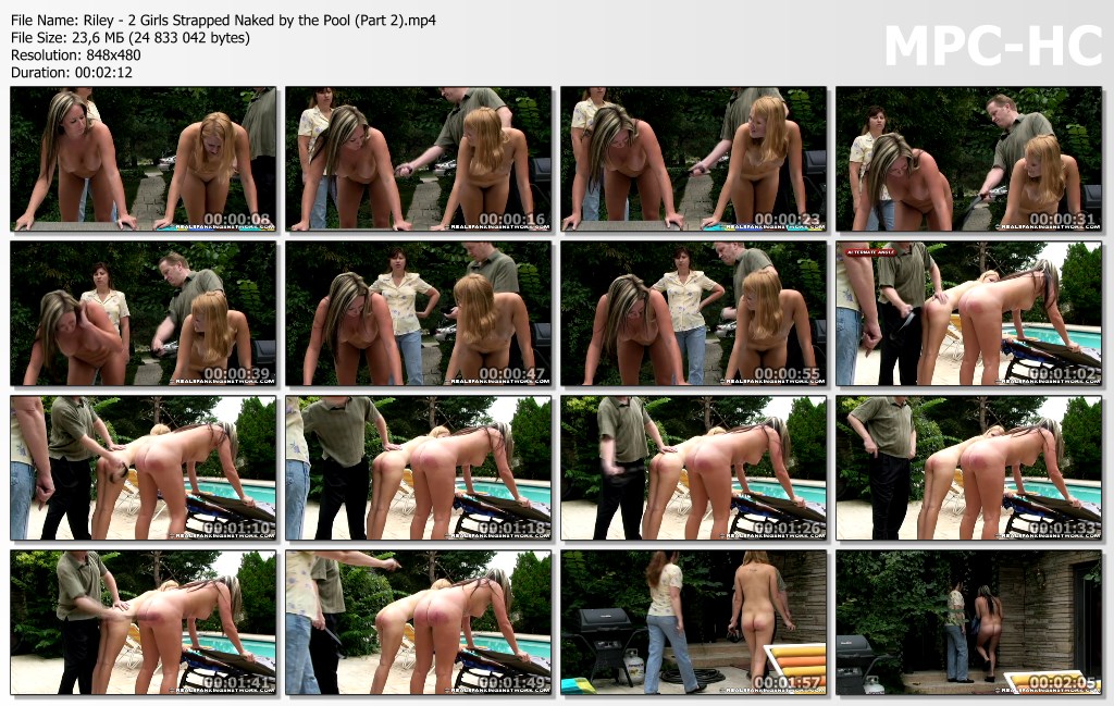 Riley 2 Girls Strapped Naked by the Pool Part 2.mp4 thumbs - Real Spankings –  MP4/SD – Riley - 2 Girls Strapped Naked by the Pool (Part 2)