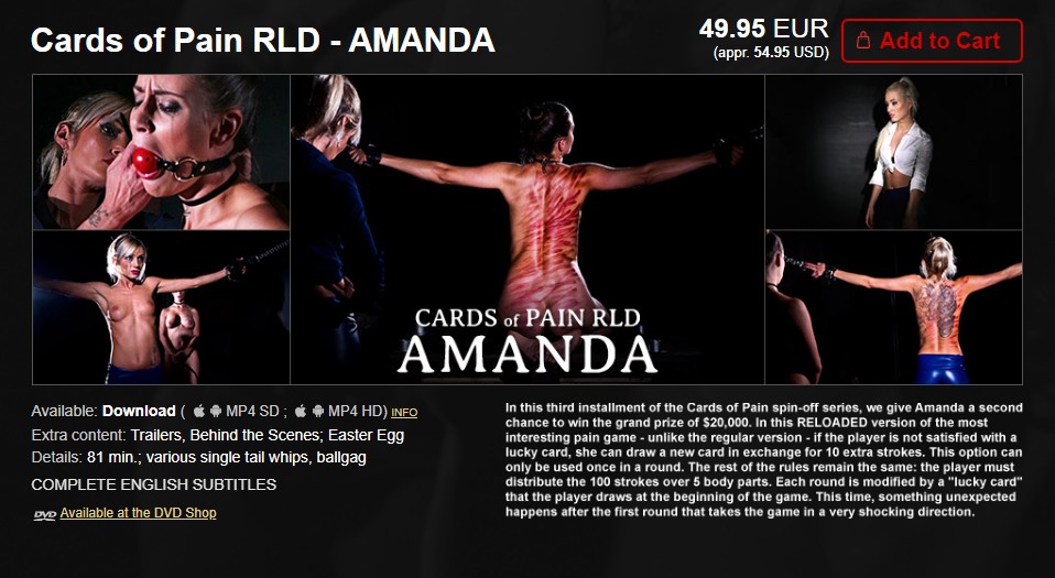 Elite Pain – MP4/HD – Cards of Pain RLD – Amanda