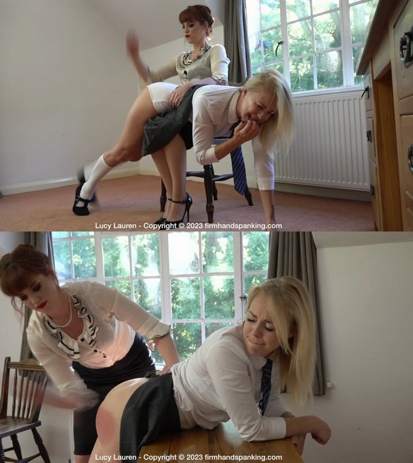 Firm Hand Spanking – MP4/HD – Lucy Lauren – Academy Discipline – C/Over the desk for a bare bottom spanking: Lucy feels the headmistress’ hand! (Mar 15, 2023)